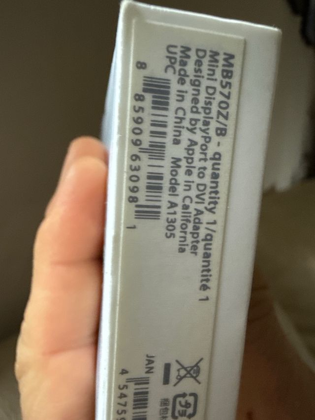 Adaptador Apple de Mini DisplayPort a DVI A1305