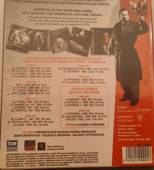 Pack HISTORIAS PARA NO DORMIR DVD'S NUEVA