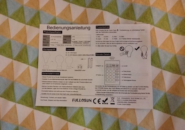 Lámpara 3D FULLOSUN