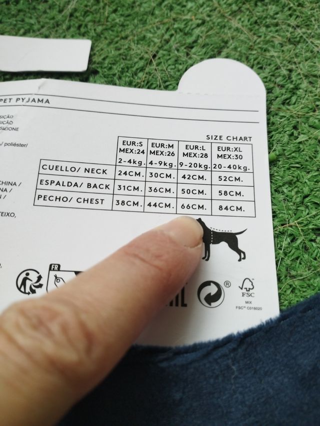 Pijama perro mediano