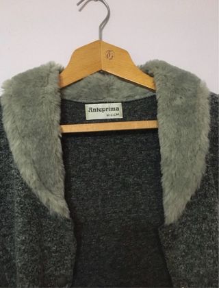 Cardigan con pelliccia