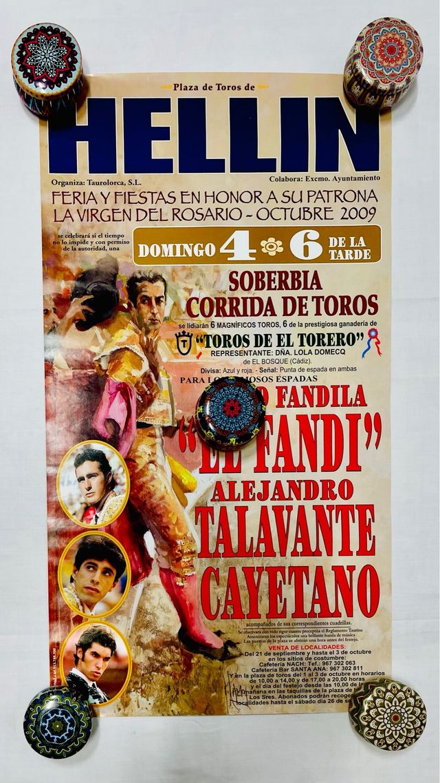 Cartel Plaza Toros Hellín Feria 2009