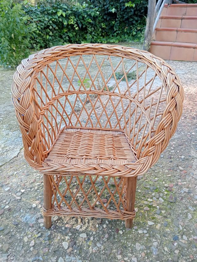 Sillón mimbre niños