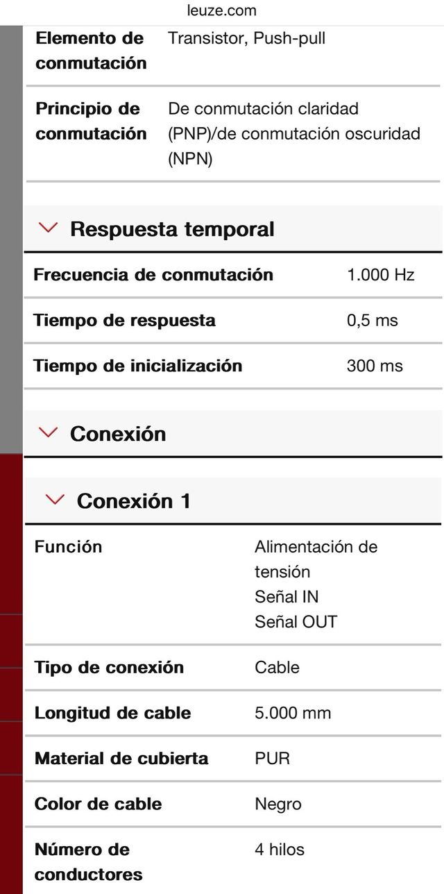 Fotocelula reflexiva polarizada Leuze