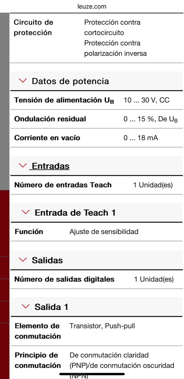Fotocelula reflexiva polarizada Leuze