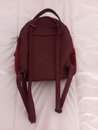 Mochila terciopelo granate