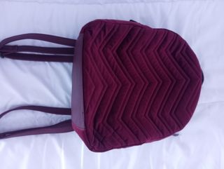 Mochila terciopelo granate