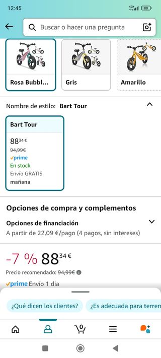 Bicicleta sin pedales