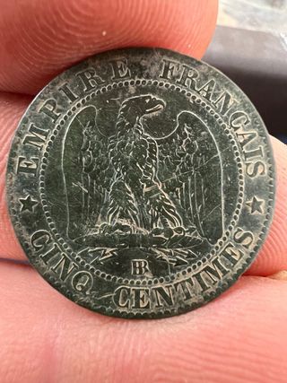 Moneda francesa de cinq centimes