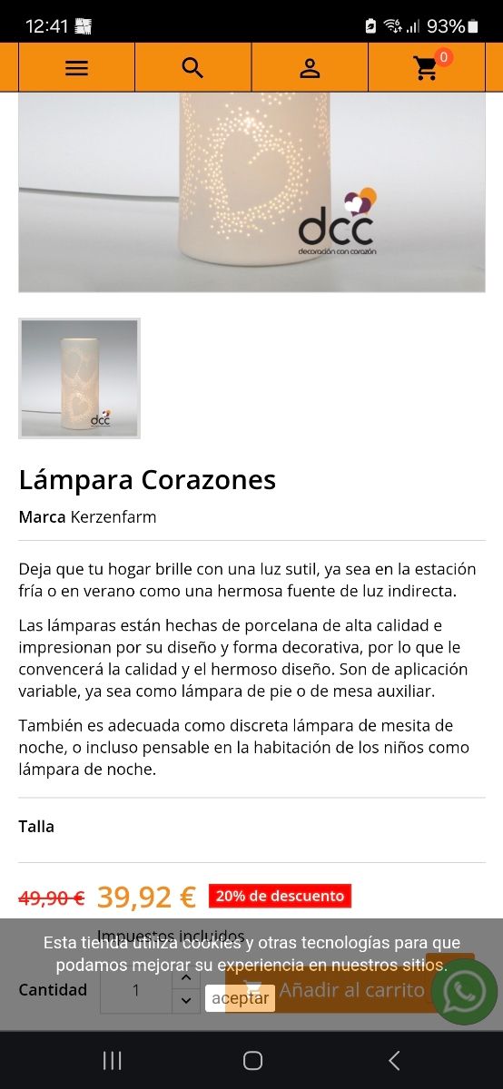 Lampara mesita de noche