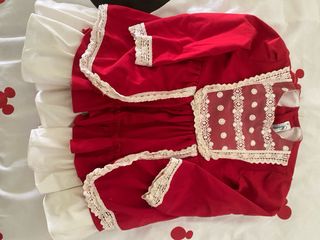 Vestido niña 30 meses rojo