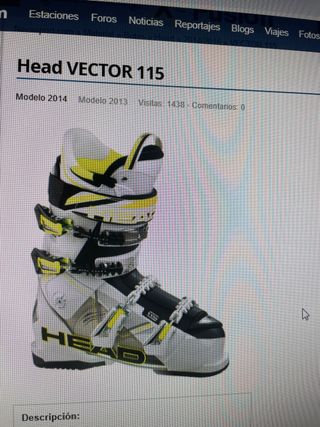 Botas esqui Vector 115. Talla 40/41