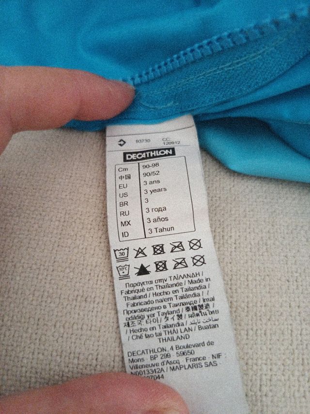 Neopreno niño 3 años