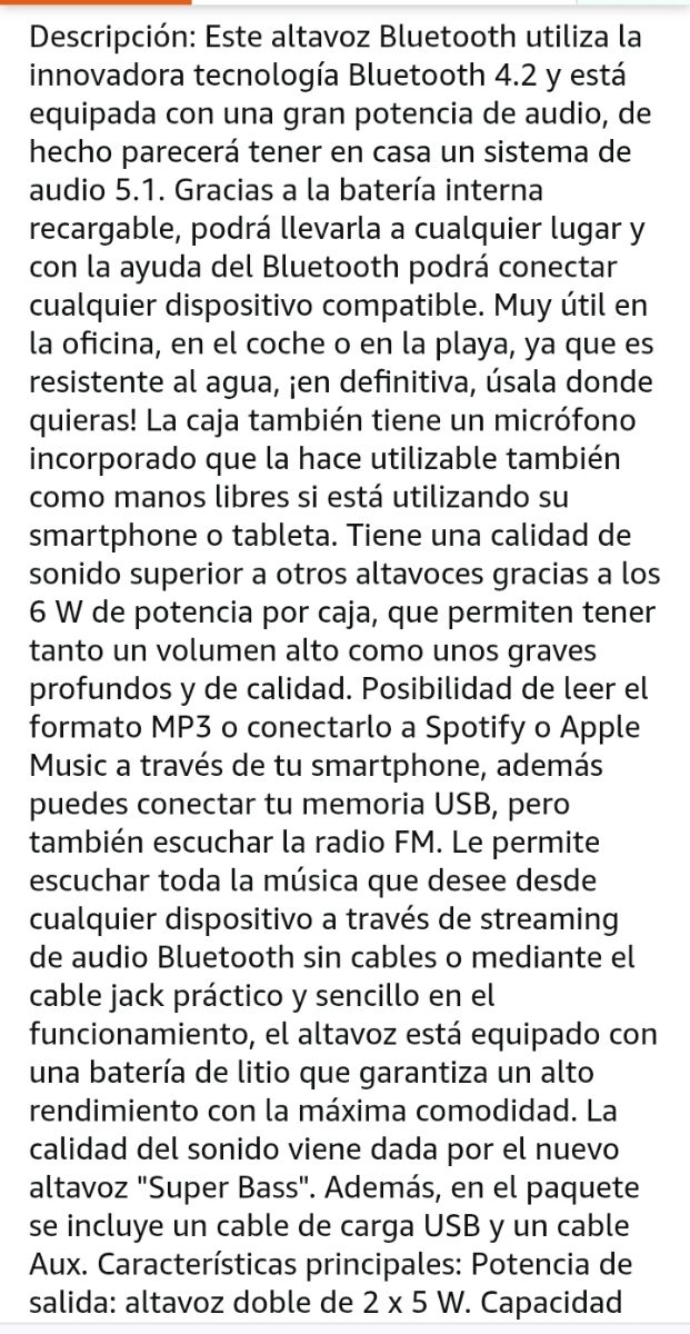 Altavoz subwoofer, Bt, Radio, Tarjeta Tf