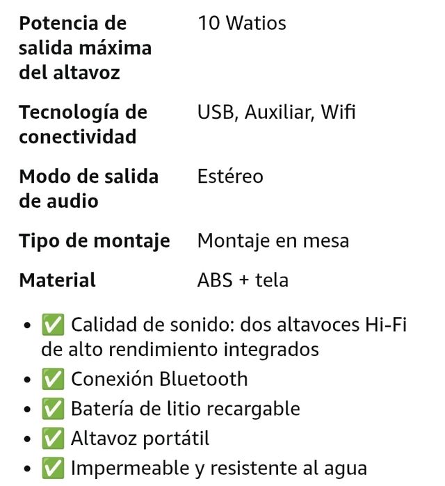 Altavoz subwoofer, Bt, Radio, Tarjeta Tf