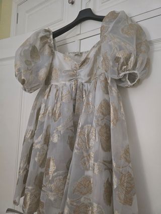Vestido Babydoll mini metalizado