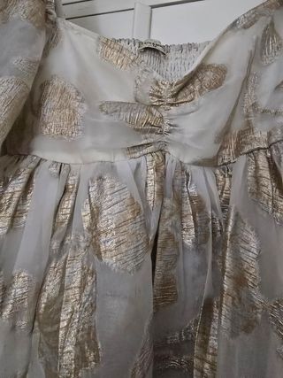 Vestido Babydoll mini metalizado