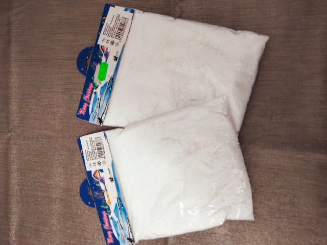 Pegatinas navideñas y nieve