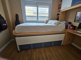 Cama nido, cajonera, 1 colchón y somier