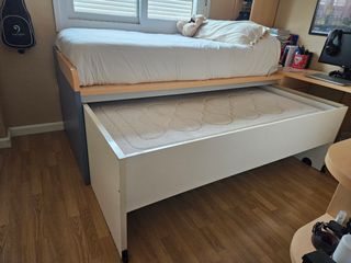 Cama nido, cajonera, 1 colchón y somier