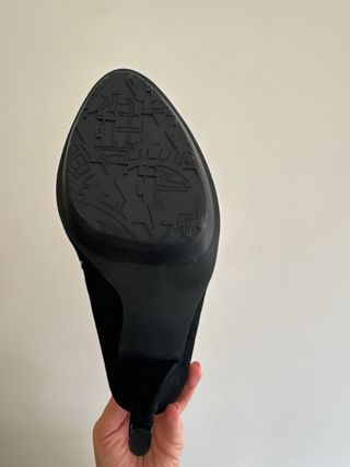 Zapatos tacon terciopelo negro SIN ESTRENAR