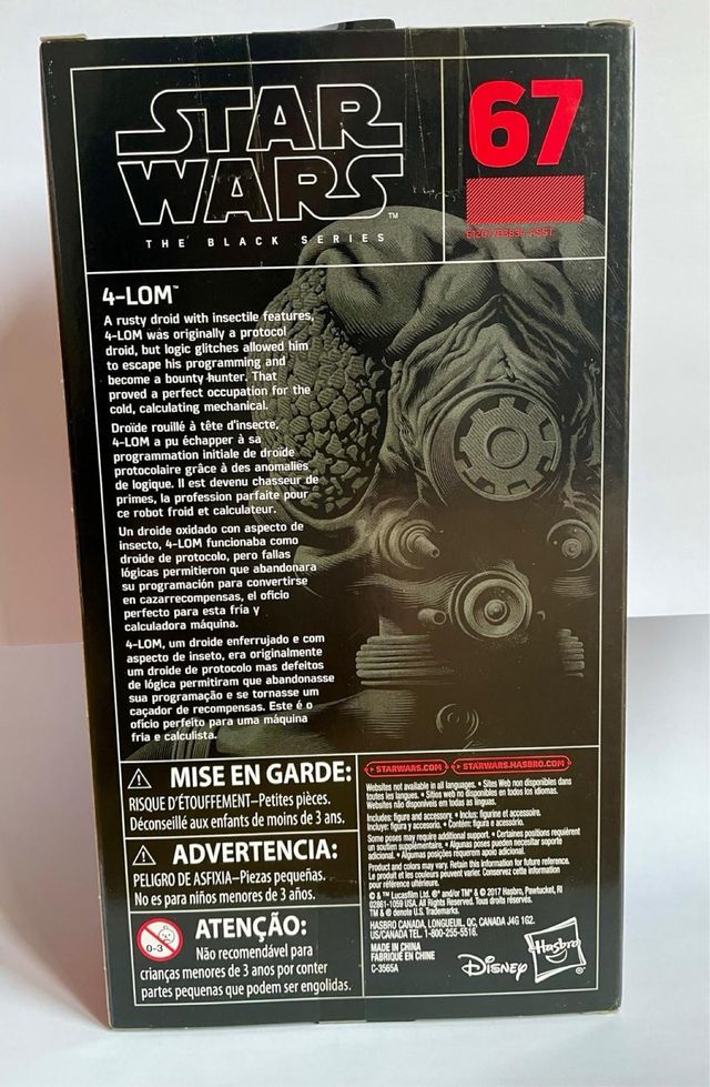 FIGURA STAR WARS. 4-LOM. 2017.THE BLACK SERIES.HA