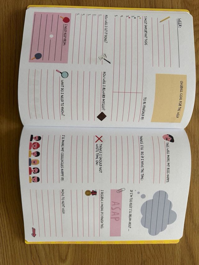 Work journal quaderno organizzazione lavoro