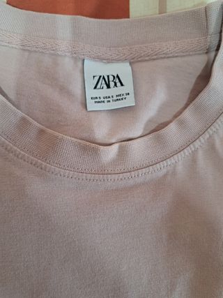 Camiseta rosa palo Zara