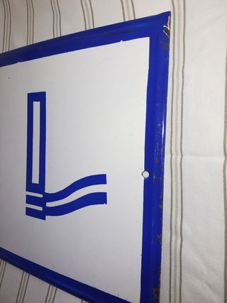 CONJUNTO 2 chapas esmaltadas FUMADORES FUMAR