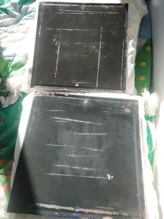 CONJUNTO 2 chapas esmaltadas FUMADORES FUMAR