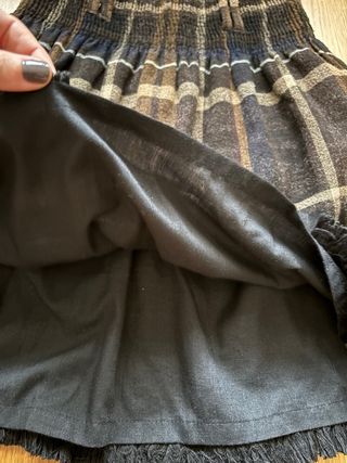 Falda cuadros lana Zara