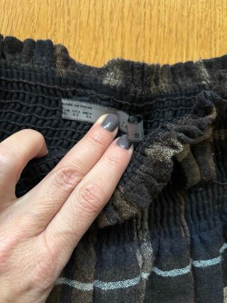 Falda cuadros lana Zara