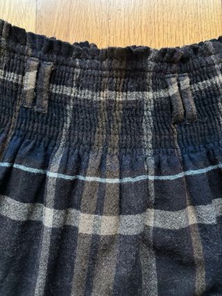 Falda cuadros lana Zara