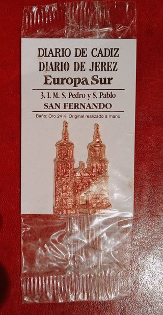 INSIGNIAS MONUMENTOS PROVINCIA DE CÁDIZ. ORO 24K.