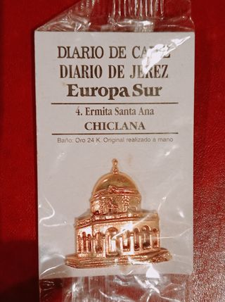 INSIGNIAS MONUMENTOS PROVINCIA DE CÁDIZ. ORO 24K.