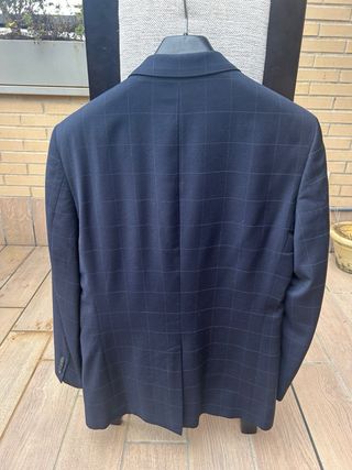 Chaqueta azul cuadros. Caramelo T50