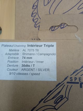 Plato de bicicleta de carretera