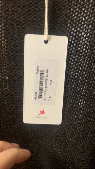Poncho oversize de flecos marrón