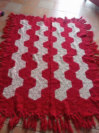 Coperta vintage artigianale 180x140