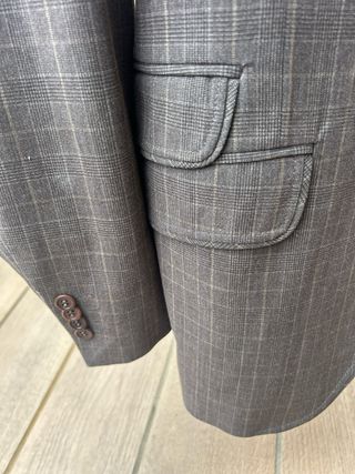 Chaqueta americana Caramelo marrón cuadros. T50
