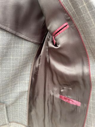 Chaqueta americana Caramelo marrón cuadros. T50