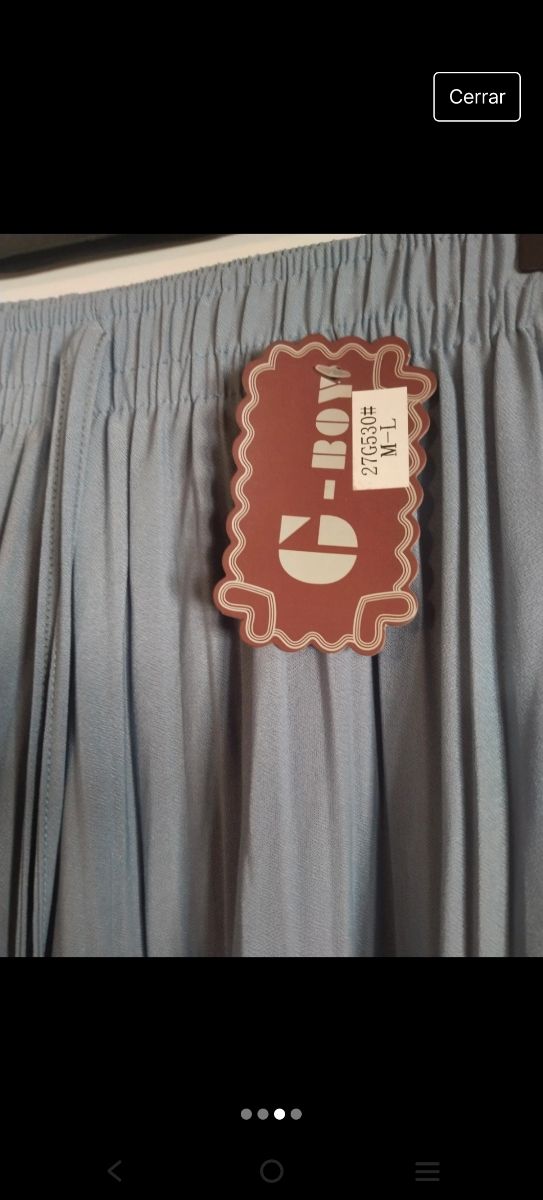 Pantalones nuevos con etiquetas tejido plisado