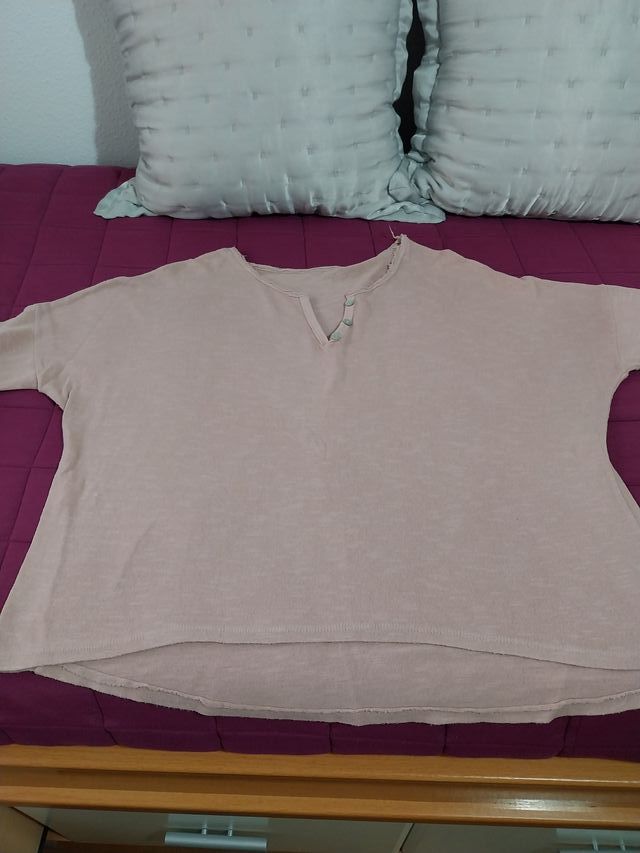 Jersey fino rosa claro