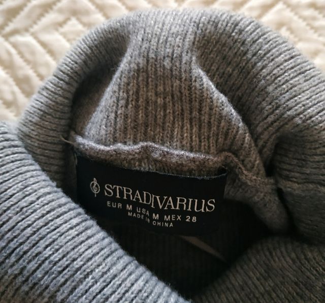 Pullover dolcevita grigio donna