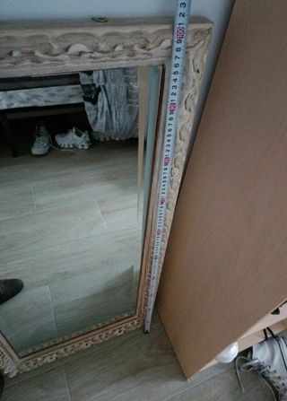 Espejo blanco envejecido