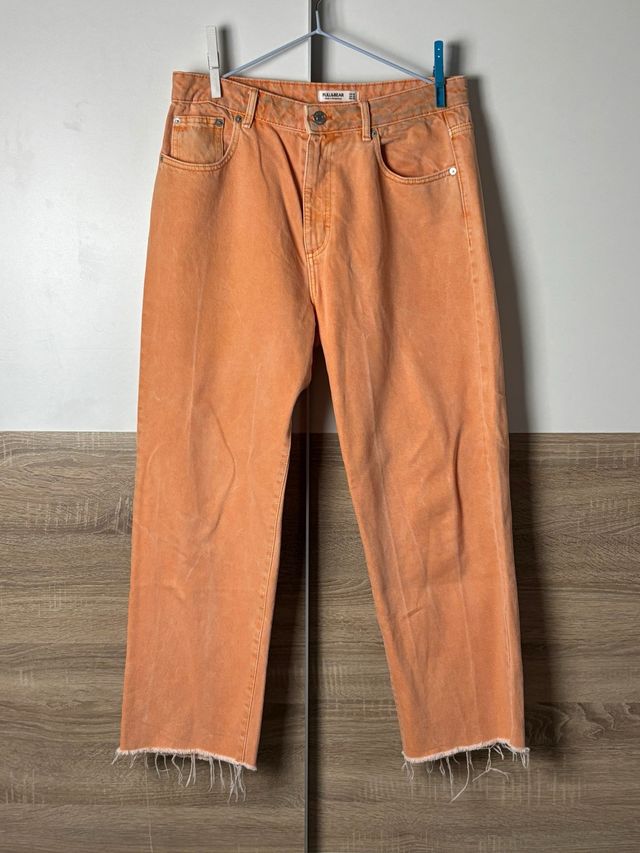 PANTALÓN VAQUERO NARANJA HOMBRE