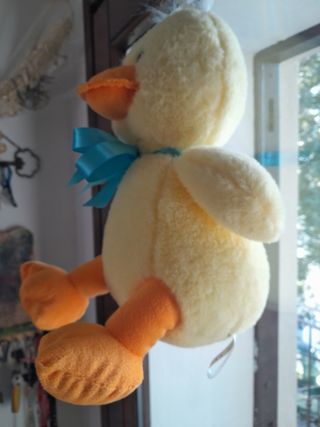 Peluche papero fiocco azzurro