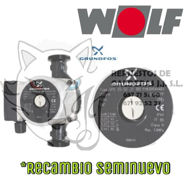 BOMBA AGUA  CALDERA WOLF UPS 25 60 180
