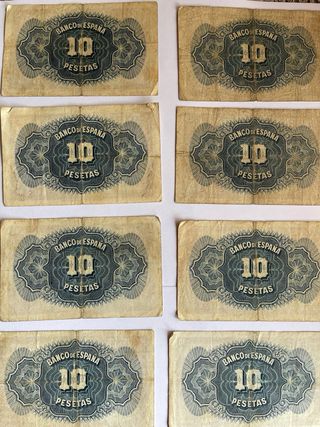Lote de Billete de Diez pesetas 1935