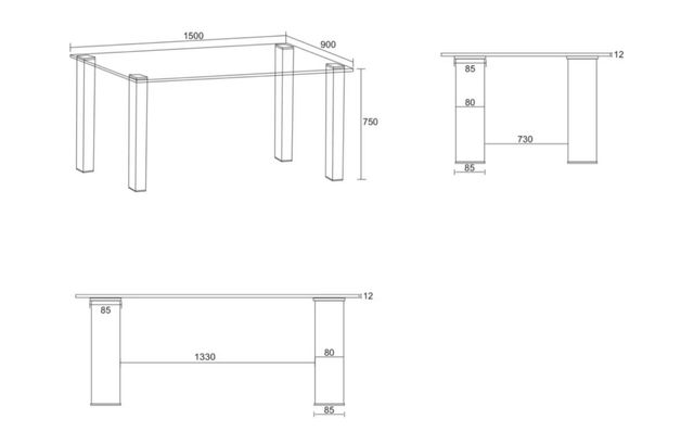 Mesa cristal templado nueva!